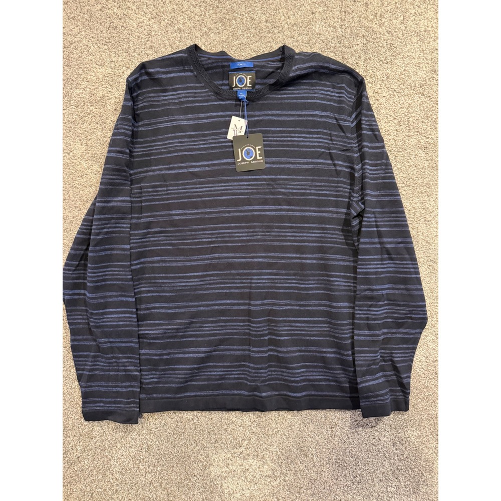 Joseph Abboud Shirt Mens XL Blue JOE Striped Slim Fit Long Sleeve Cotton NWT
